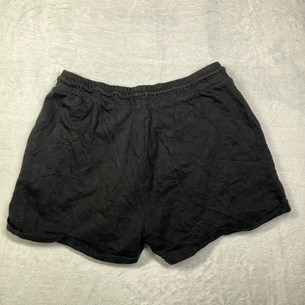 Guess Athletic Shorts Womens XL Black Cotton Relaxed Fit Gym Jogging Drawstring - Picture 2 of 8